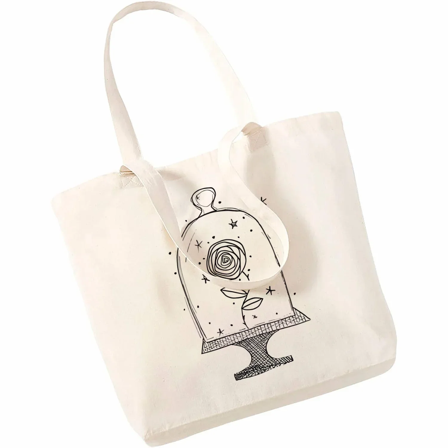 Cartoon Earth Space Little Prince Shopping Bag borsa modello donna Casual grandi borse con manico superiore per le donne