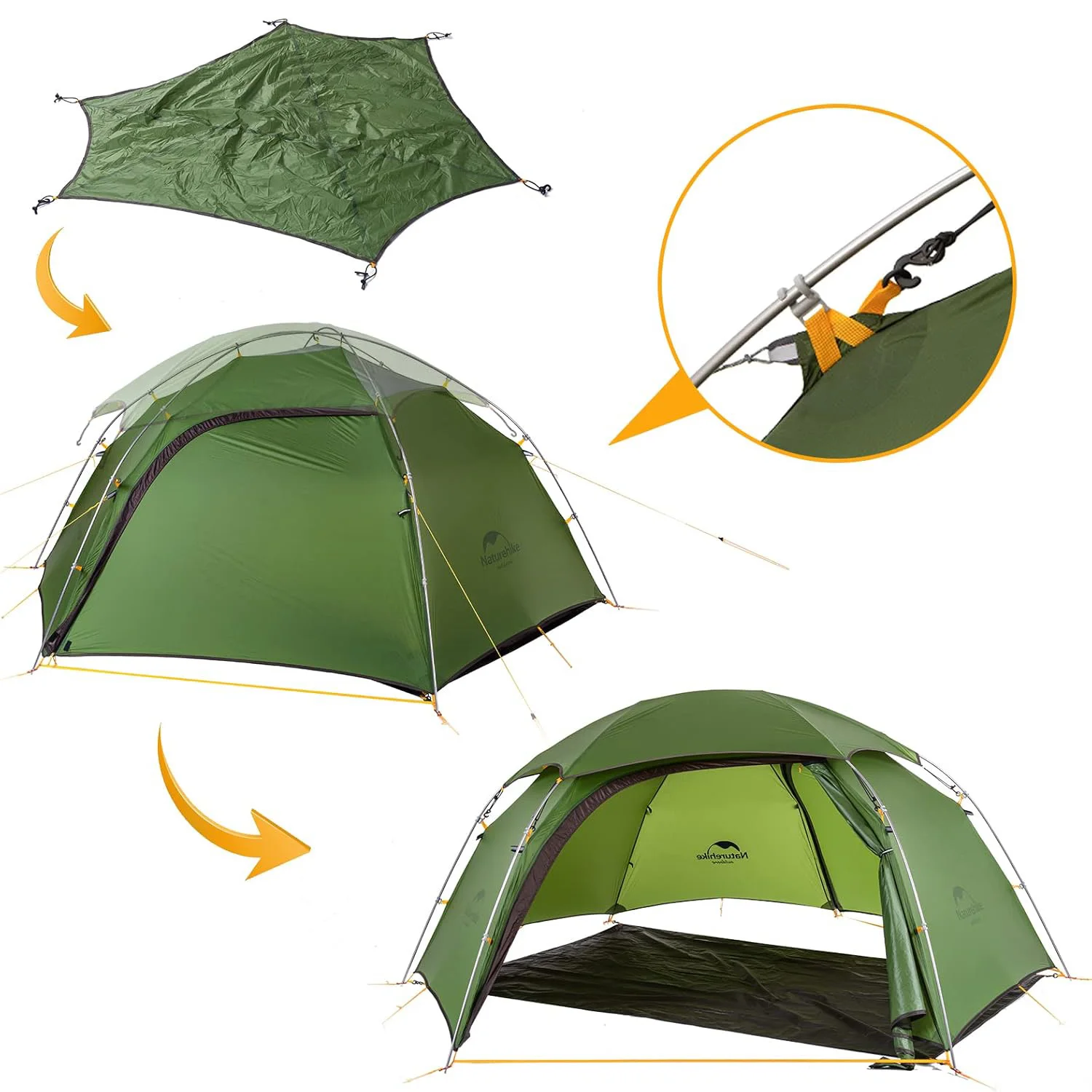 Naturehike Cloud Peak 2 Tent Ultralight Waterproof Camping Tent 4