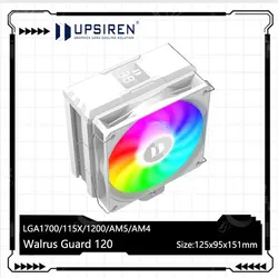 UPSIREN Walrus Assassin 90 4 heat pipe single tower air cooler with temperature display 9CM ARGB PWM fan supports LGA1700 AMDAM5