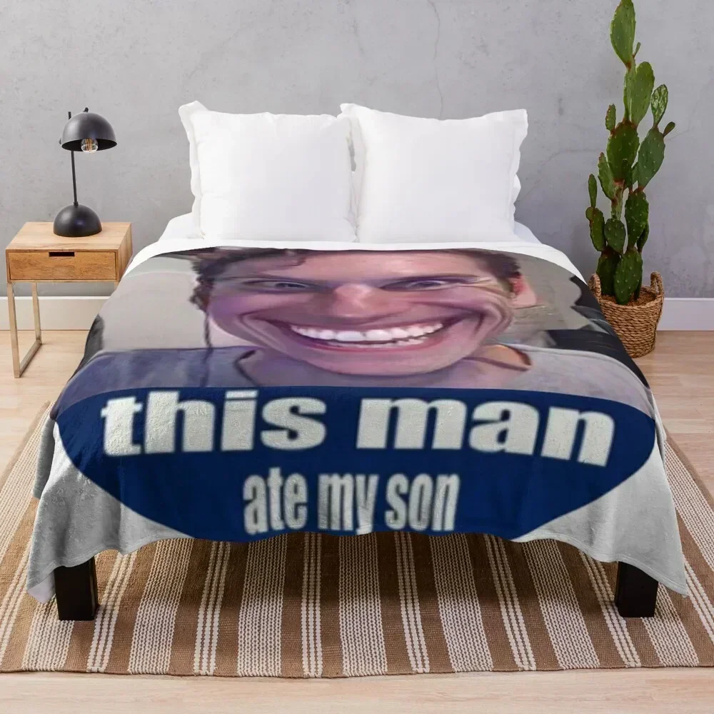 jerma ate my son Throw Blanket Beach Luxury St Blankets