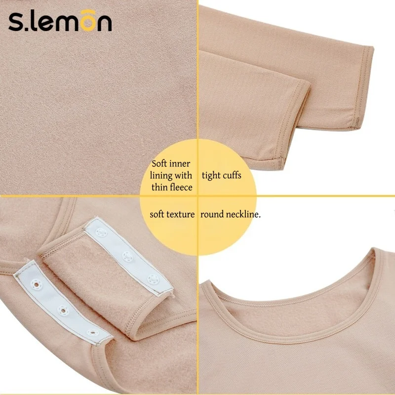 S.lemon Mädchen Nude Ballett-Trikot für Kinder, Winter, mit Fleece gefüttert, langärmelig, chinesischer Tanz