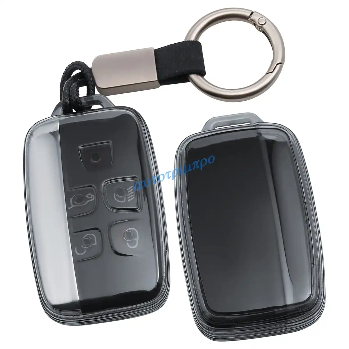 

Car Transparent Key Fob Chain Cover Case Shell Protector For Land Range Rover Sport Evoque Velar Discovery 4 LR4 Jaguar XE XF XJ