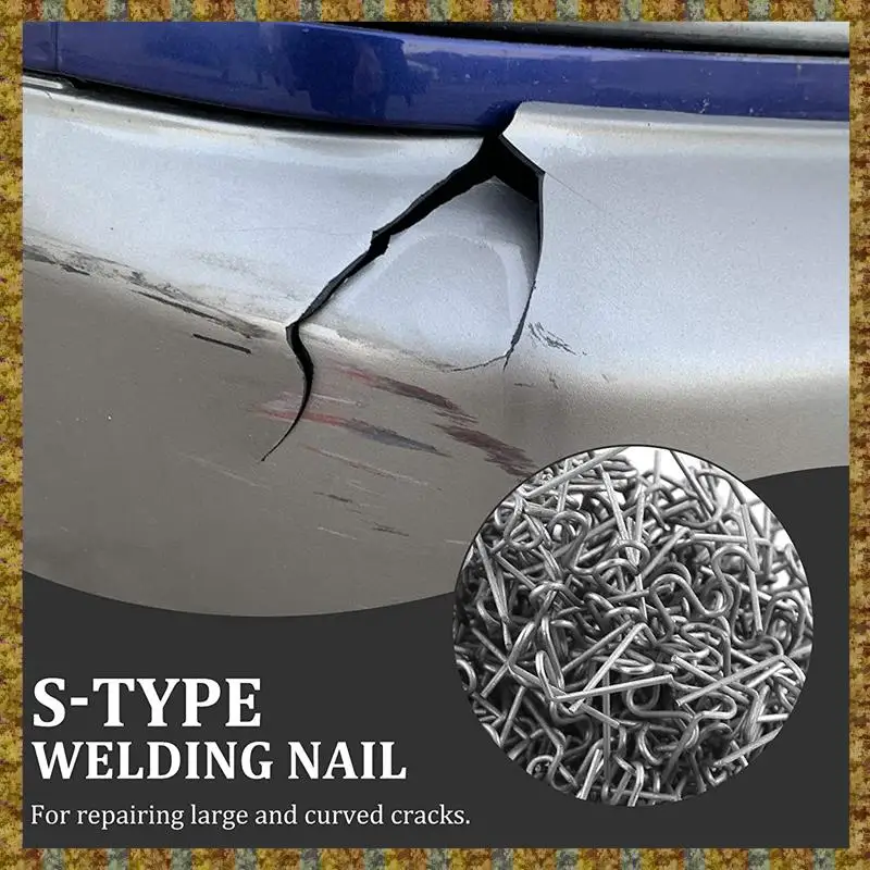 Varillas de soldadura de F-F, máquina de reparación de grapas calientes, soldadura de plástico, grapadora caliente, reparación de parachoques de coche, grapas onduladas precortadas de 0,8 Mm