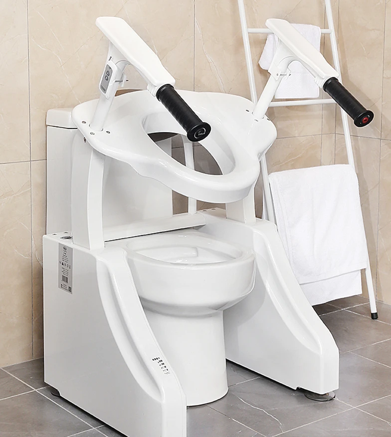 Electric toilet elevator for seniors Toilet chair for seniors assist to get up armrest