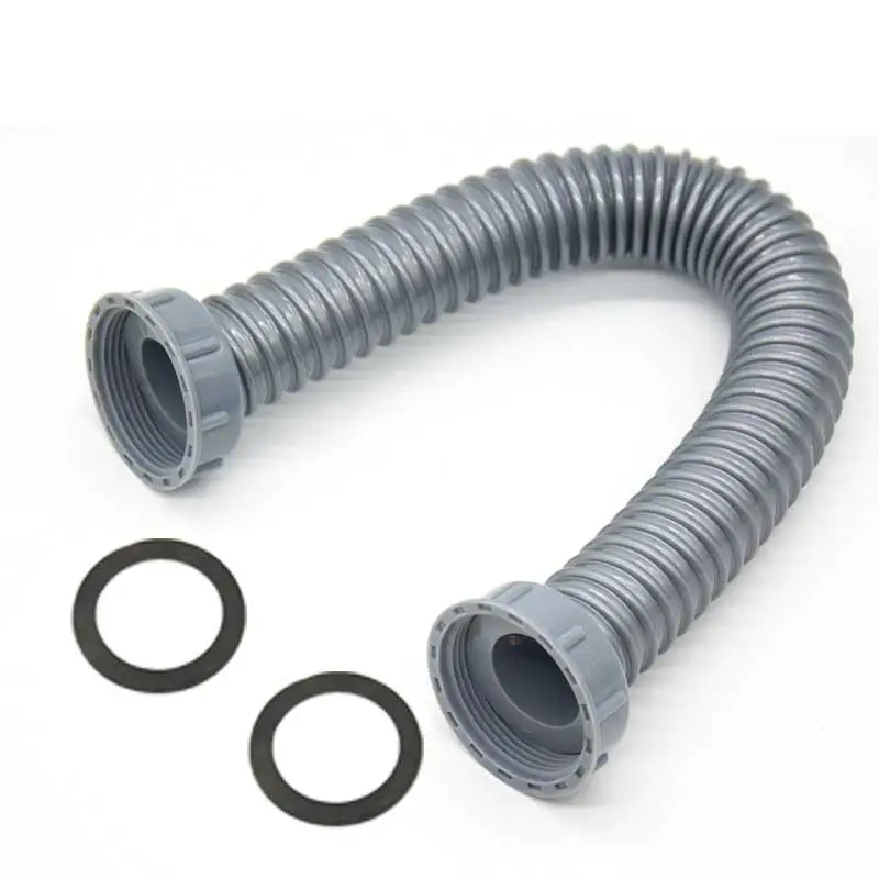 1set Kitchen Sink Drain Pipe Garbage Disposal Drain Hose Thickened Washing Basin Connecting Pipe Drainage Hose Kitchen Supply