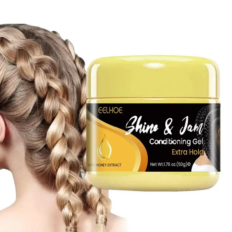 

50g Hair Braiding Gel Styling Waxes Cream Long Lasting Twist Strong Hold Pomade Anti-Frizz Beauty Care Dreadlocks Styling Wax