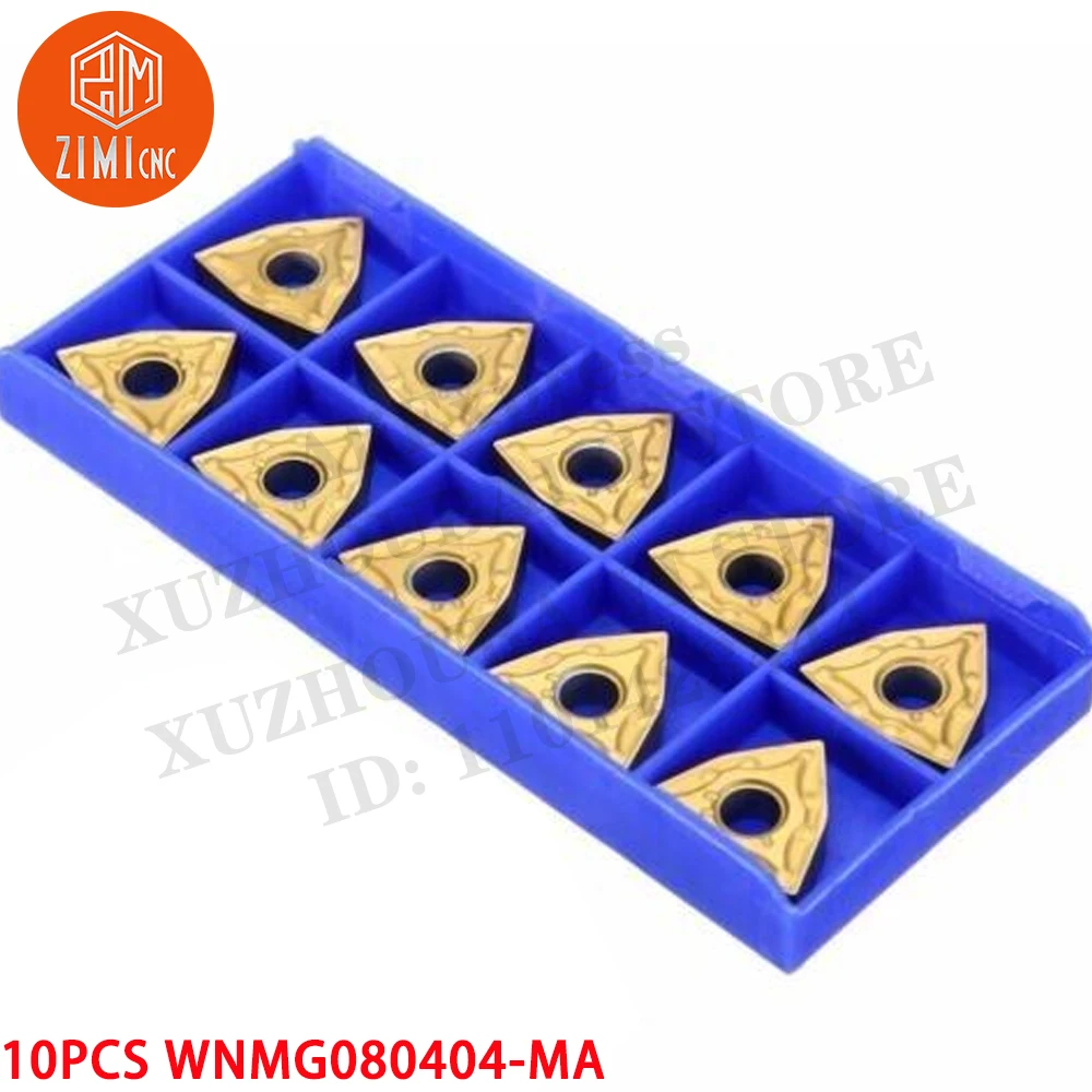 10 pezzi WNMG080404-MA WNMG080404-MA Utensile per tornitura in cermet Taglierina per tornio CNC Strumento per tagliare Lama per utensili per tornio in metallo Inserti meccanici