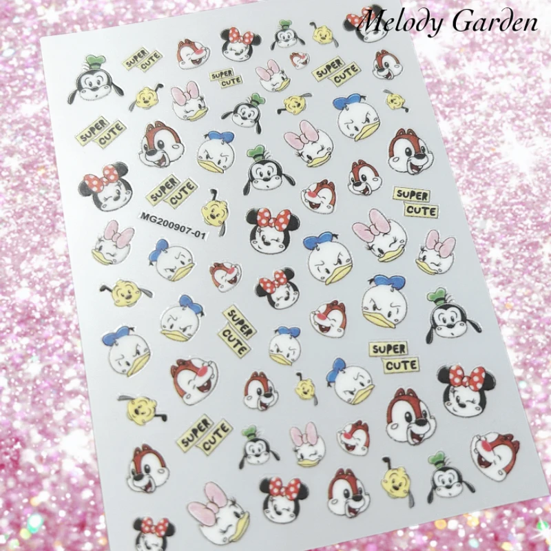 1 Stuks Nail Sticker Stickers Cartoon Dieren Nail Art Decoraties Stickers Sliders Manicure Accessoires Nagels Decoraciones