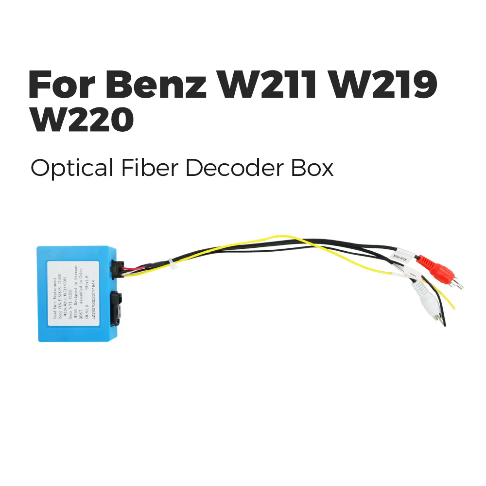 For Mercedes Benz W211 W219 W220 ML GL R SLS Porsche Cayenn Optical Fiber Decoder Box Amplifier Adapter Optical 6M Cable