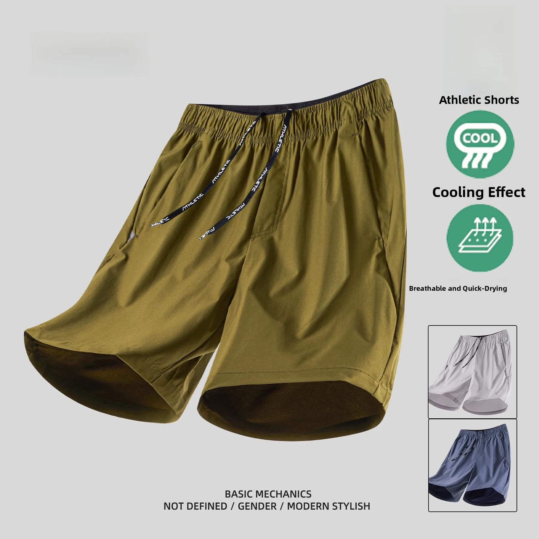

Cool Max Technology Qui Dry Lightweight Fitn orts Men's Casual Loose Fit Five Inch Summer orts Breathable Comfort