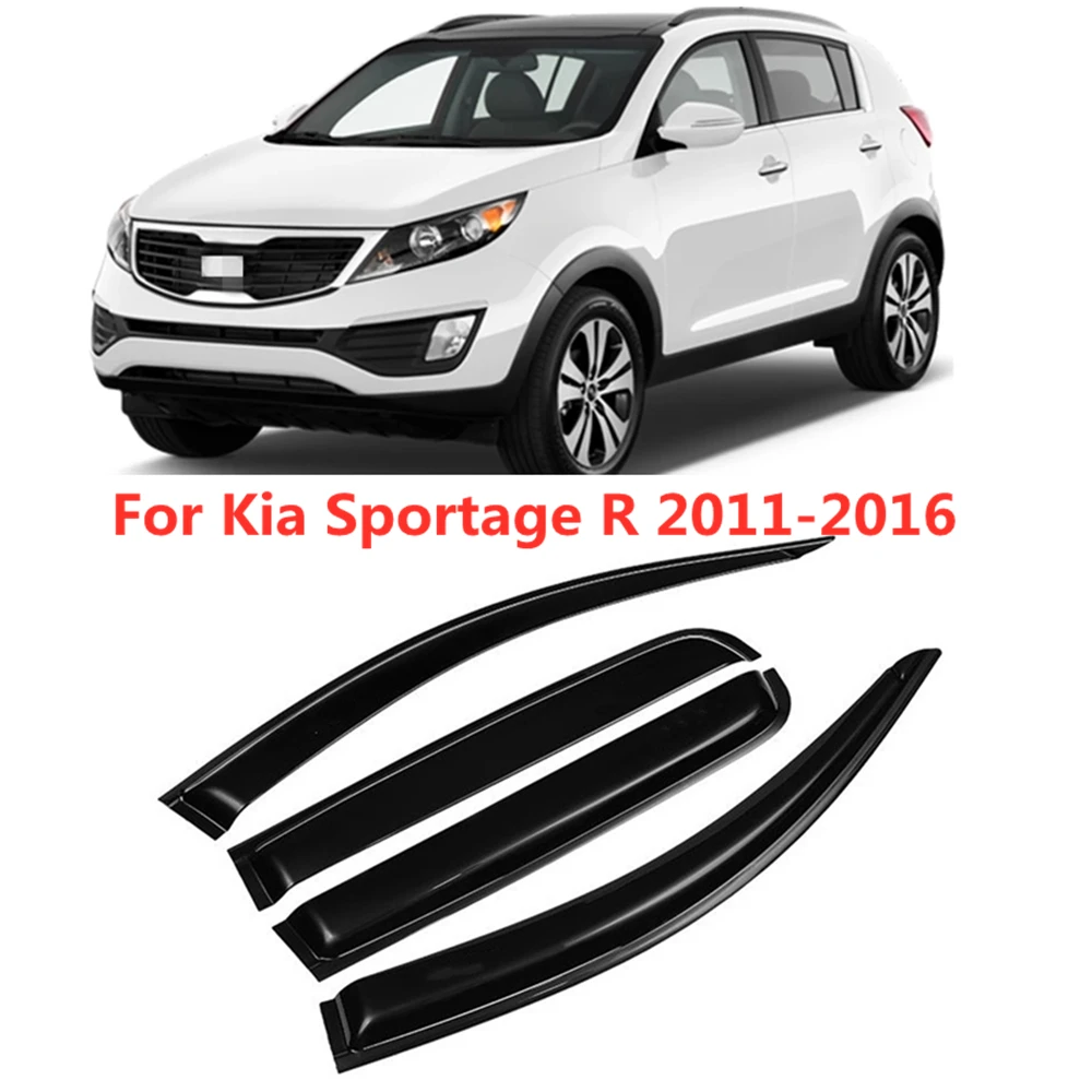 สําหรับ Kia Sportage R 2011-2016 รถยนต์อุปกรณ์เสริมหน้าต่าง Visors Rain Sun Guard Vent Deflector ลม Weathershield Slim Moulding Trim