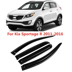 For Kia Sportage R 2011-2016 Cars Accessories Window Visors Rain Sun Guard Vent Wind Deflector Weathershield Slim Moulding Trim