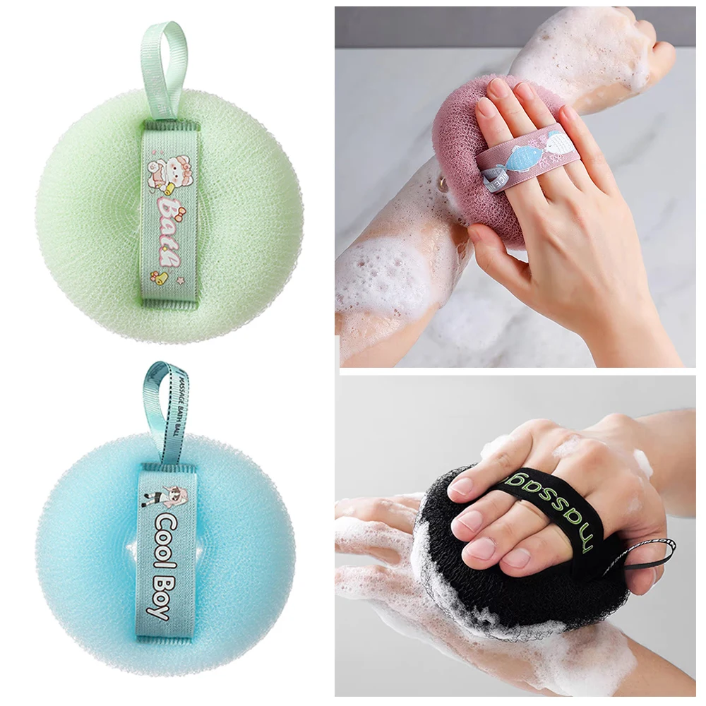 High Quality Exfoliating Scrubbers Bath Ball Shower Cleaning Brush Mesh Bath Sponge Ball Shower Bath Ball Bathroom Accessories