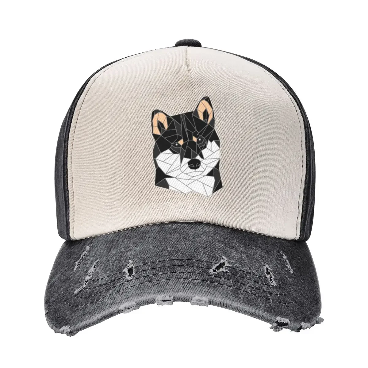 

Черная бейсболка с витражами Шиба-ину, кепка Snapback для регби, винтажная кепка на заказ, мужская и женская