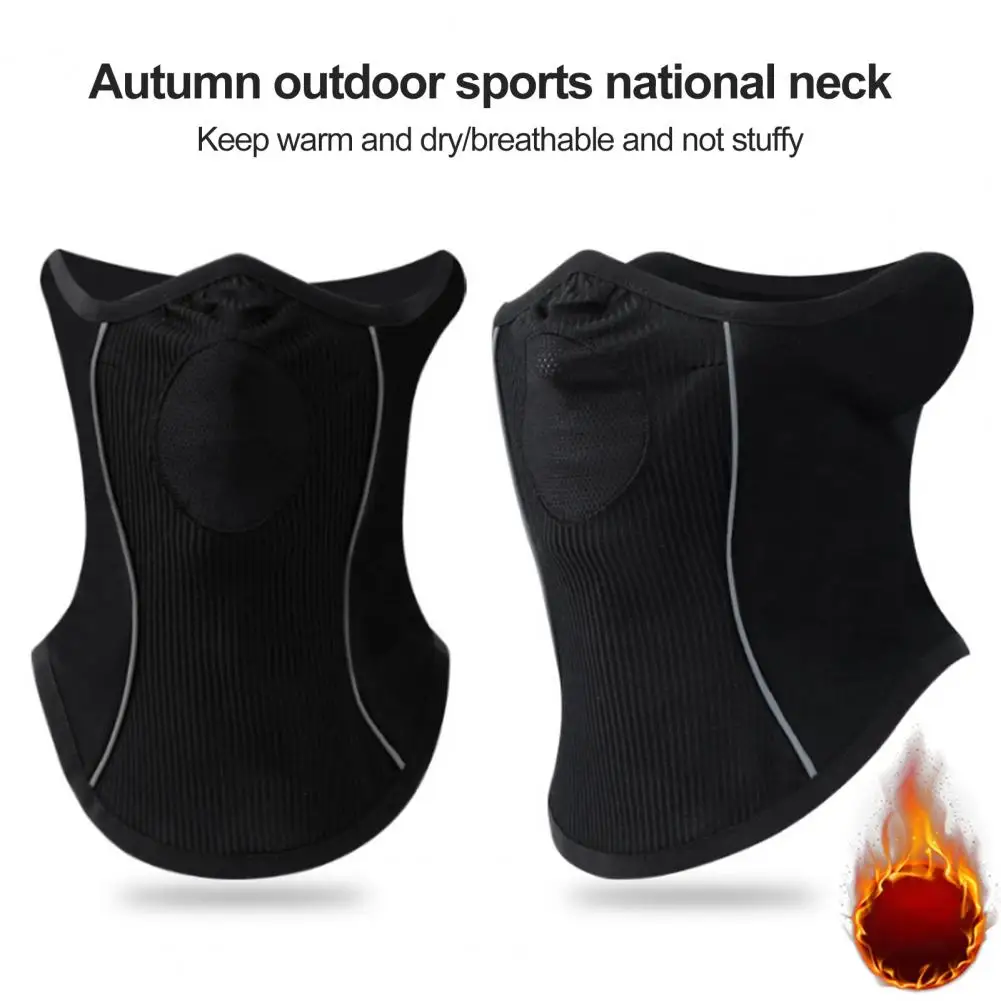 Breathable Mesh Neck Gaiter Moisture-wicking Scarf Fashionable Outdoor Riding Neck Warmer Fleece Lining Breathable Holes Half