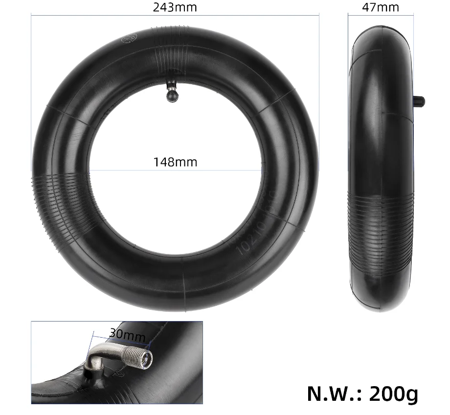 Opona śnieżna STLF T255*80 z kolcami antypoślizgowymi, poszerzona i pogrubiona do hulajnóg elektrycznych Zero10X