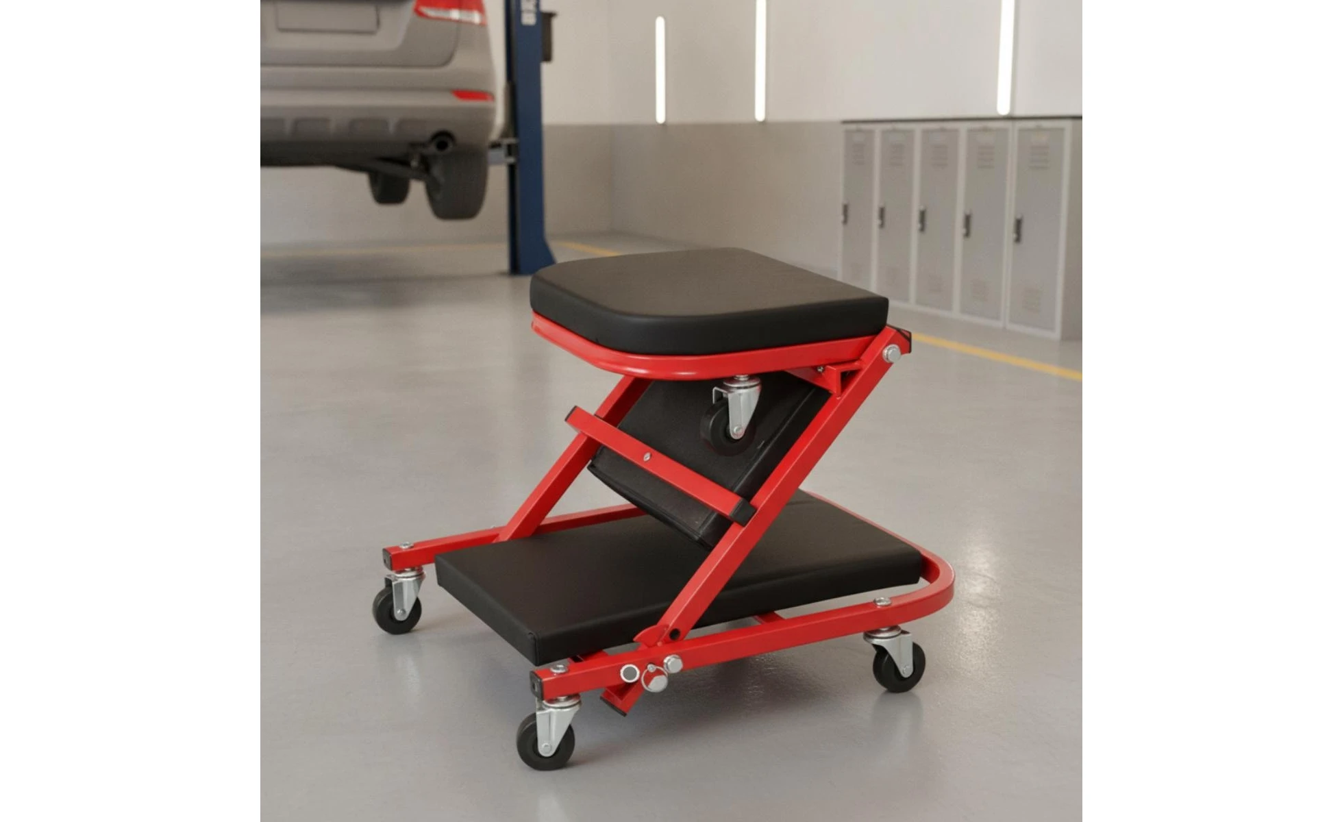 Foldable Creeper with Seat 2 in 1 Creeper with Seat Garage Chair Convertible Mechanic Stool Padded for Mechanics Foldable Creeper with Seat 2 in 1 Creeper with Seat Garage Chair Convertible Mechanic Stool Padded for Mechanics