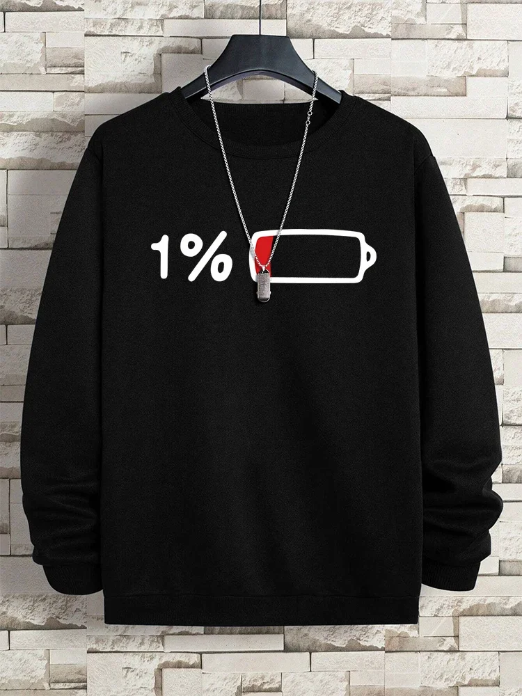 2025 New Emergency Charging 1% Fun Printed Men's Clothing Pattern Loose Sports Shirt Long Sleeve Street Hoodie Men's and Women's