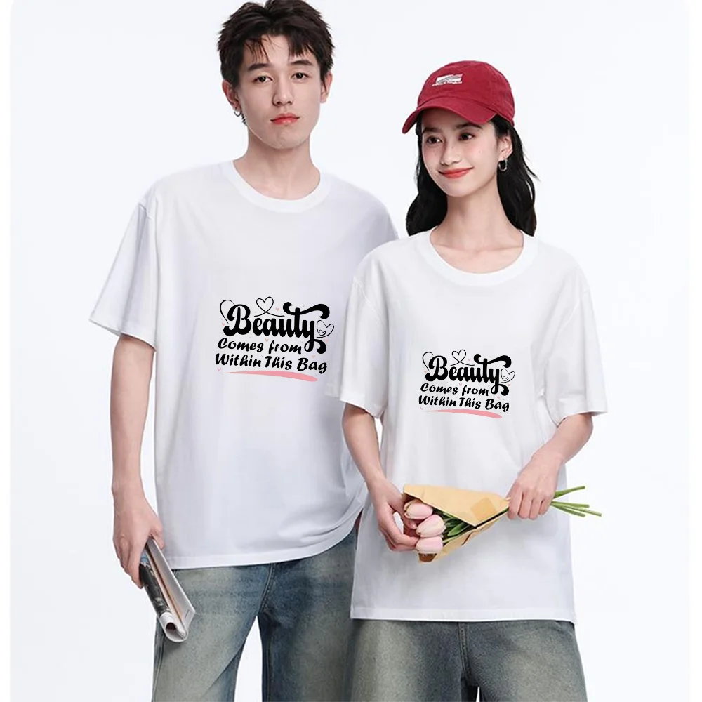 Beauty Comes From Within This Bag Printed T Shirt Breathable Fabric S-XXL Personalized Custom Casual Short Sleeve Tee Aesthetic