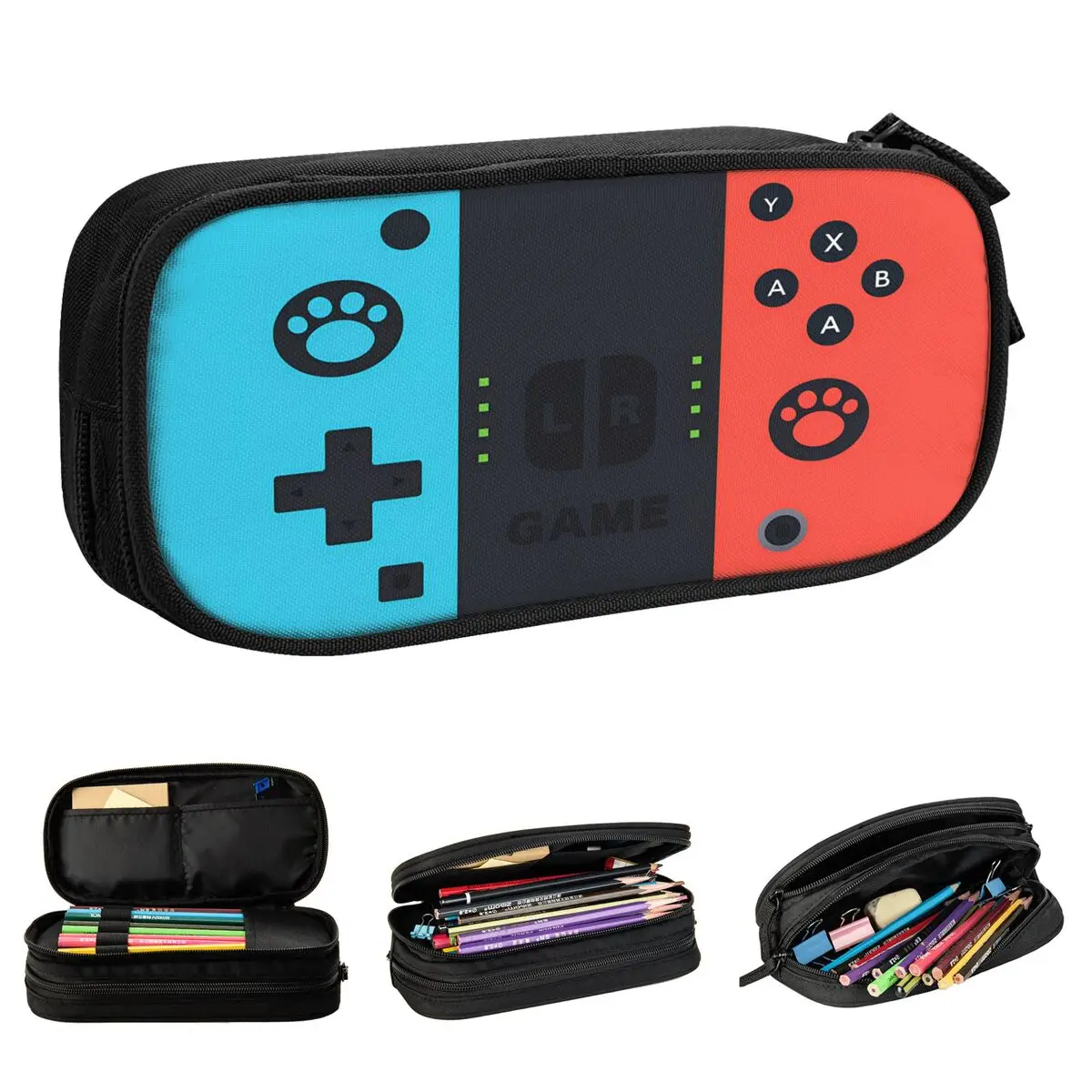 

Пенал для игровой консоли, классический игровой плеер, коробка для ручек, сумки для карандашей, студенческие большие офисные пеналы на молнии для хранения
