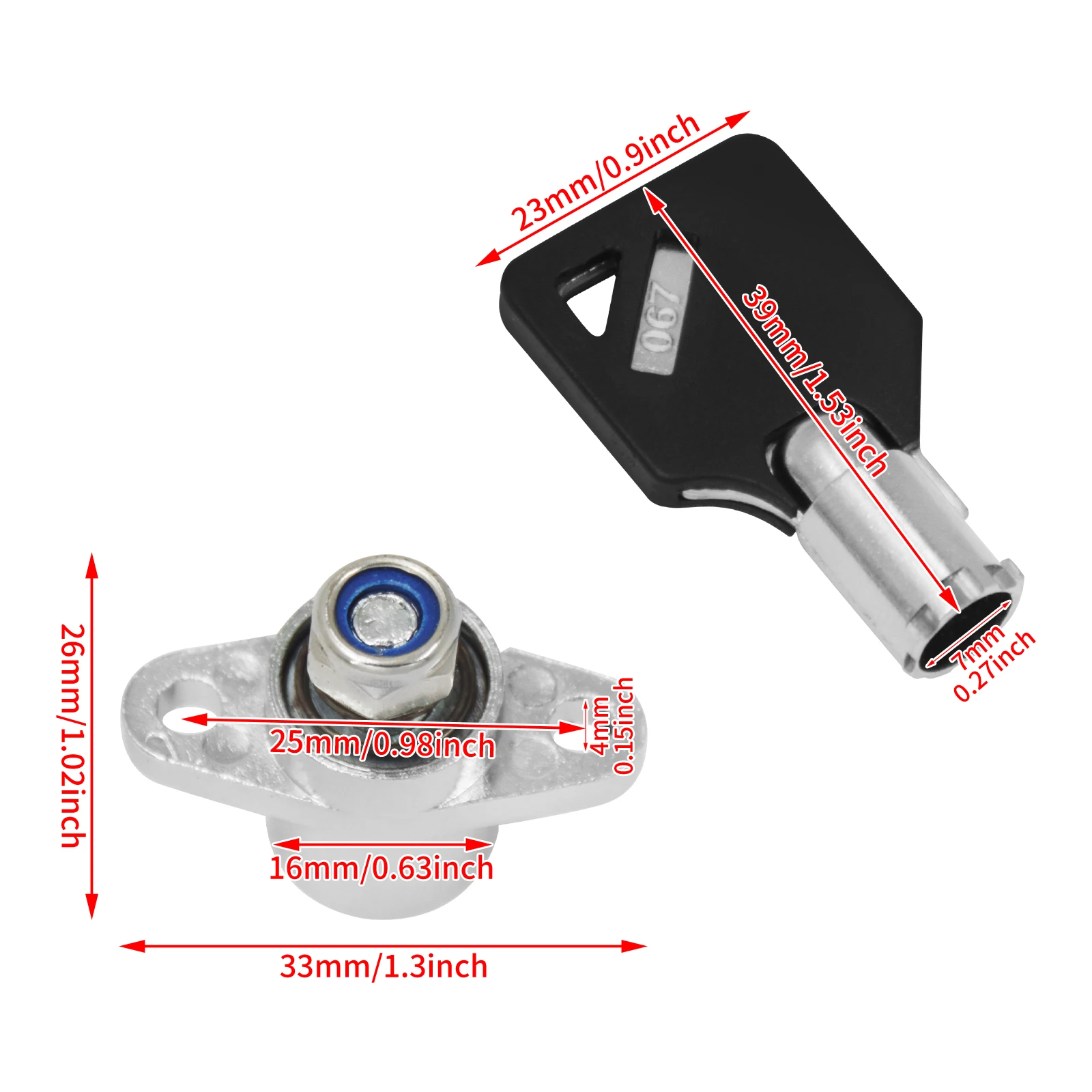 Motorcycle Steel Hard Saddlebag Lock With 2 Key Kit Set For Harley Touring Electra Street Road FLHX FLHTR 2014 2015 2016 2017-Up
