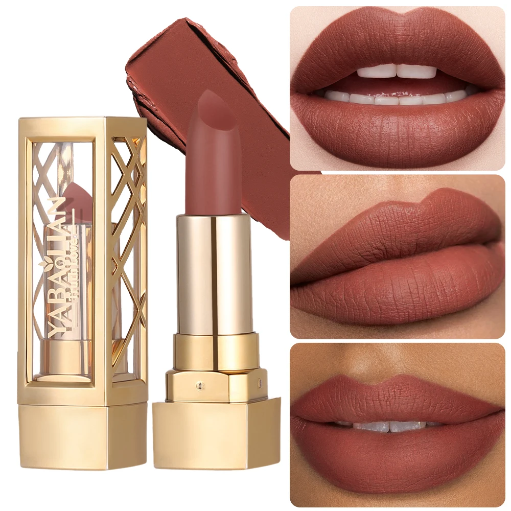 Lápiz labial mate Color de labios de terciopelo Maquillaje de labios suave, resistente al agua, de larga duración y fácil de aplicar