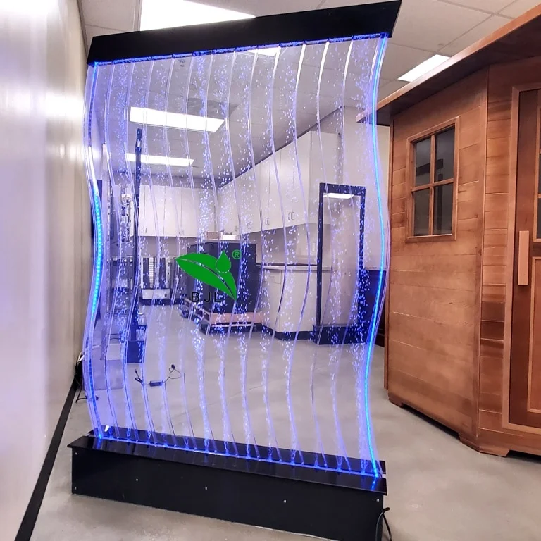 Christmas LED Sensory Light Color Changing Light up Acrylic Water Bubble Lamp Waterfall Wall Home Decor