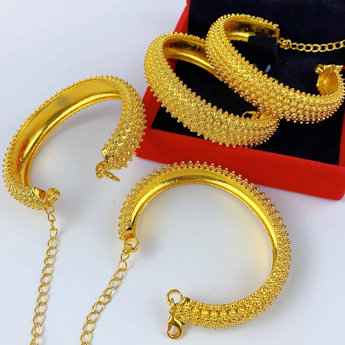 Aniid Dubai afrikanischen Luxus Designer Gold Farbe Manschette Armbänder für Frau Braut Hochzeit Hand Schmuck indischen Schmuck Party Geschenke – Detail 2