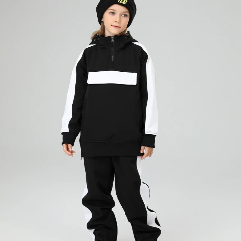 

Winter 2024 Skiing Suits Boy Outdoor Sport Ski Sets Children Snow Garment Waterproof Warm Girl Tracksuit Kids Snowboard Clothes