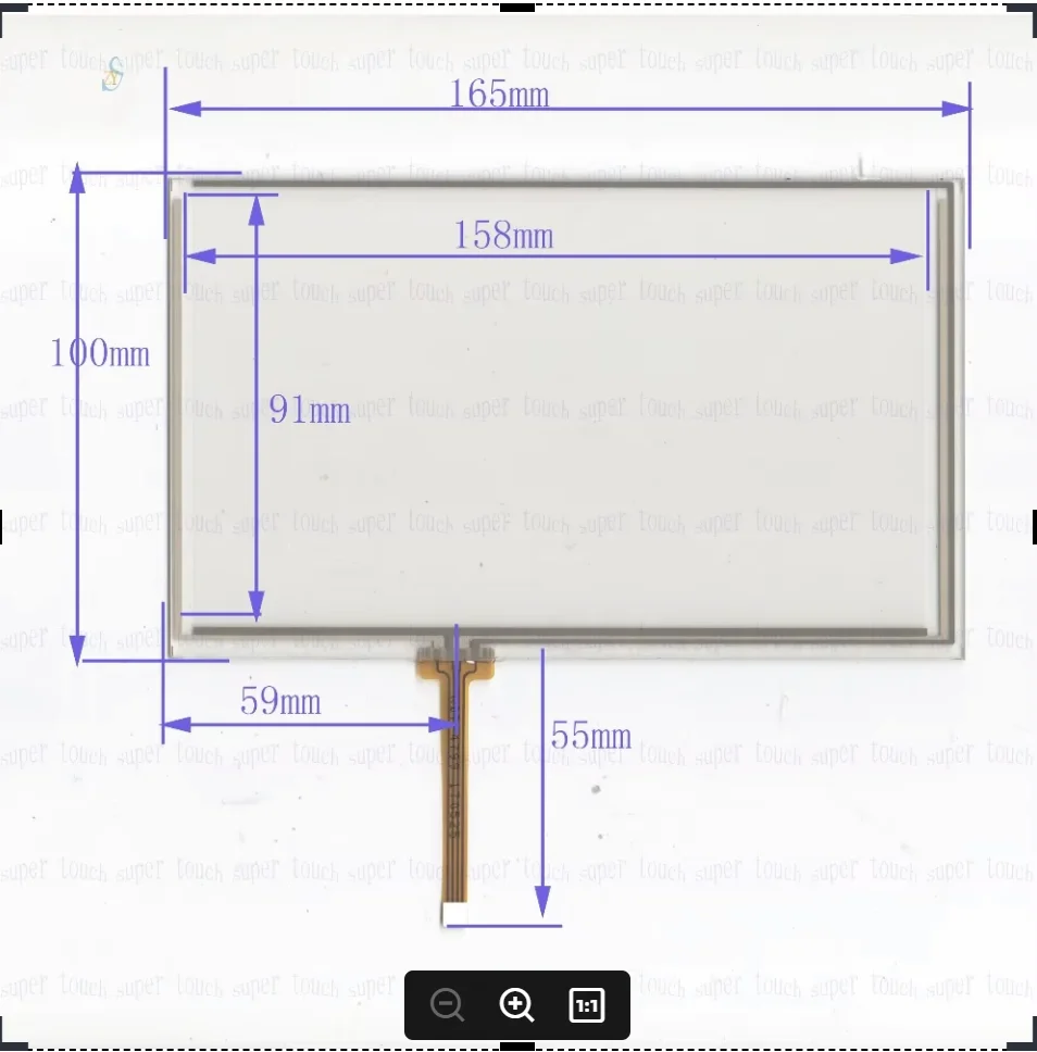 

ZhiYuSun 165mm*100mm KDT-4799 6inch Touch Screen glass 4 wires resistive USB touch panel overlay kit 165*100 TOUCH SCREEN