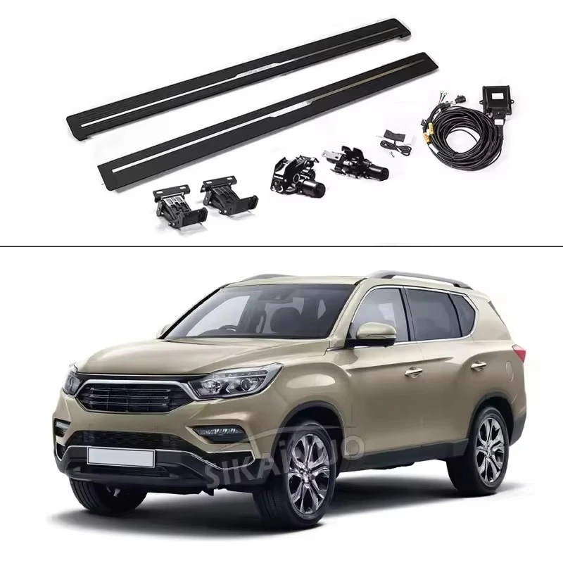 Electric Running Board Side bar Retractable Foot Steps Auto Exterior Accessories Automatic Stirrups for Ssangyong Rexton G4 Y450