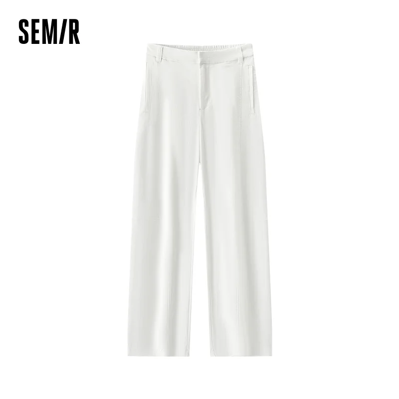 Pantalon Femme Semir Tissé 2026 – Ample, Fluide, Taille Élastique – Style Urbain Décontracté Quotidi
