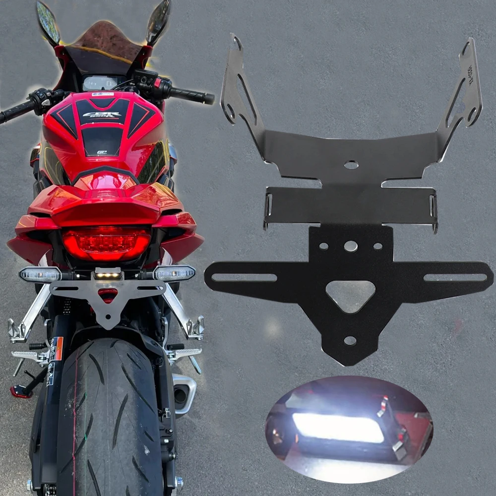 

For Honda CB650R 2019 2020 2021 2022 2023 CBR650R License Plate Holder Bracket Motorcycle Fender Eliminator Tail Tidy LED Lights