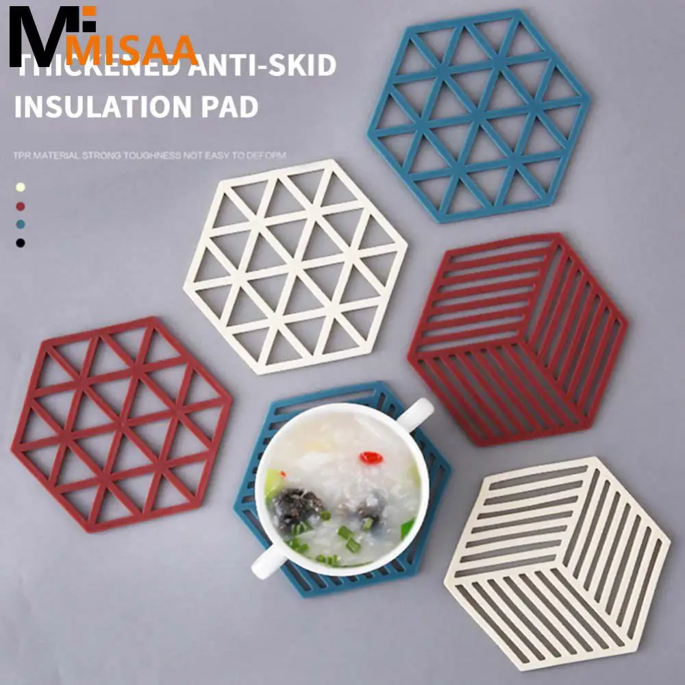 Coaster High Temperature Resistance Anti-slip Irregular Shape Kitchen Tools Silicone Insulation Pad Effective Thermal Insulation