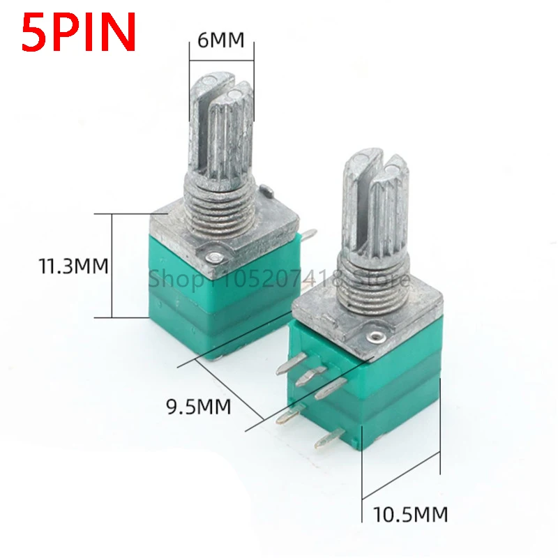 20pcs RV097 RK097 5K 10K 20K 50K 100K 500K 3pin 5pin 6pin 8pin Shaft 15mm Audio Amplifier Sealed Potentiometer RV097NS RK097NS