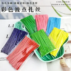100Pcs 9cm Wire Metallic Twist Ties For Cello Candy Bag Steel Baking Packaging Ligation Lollipop Dessert Sealing Tie