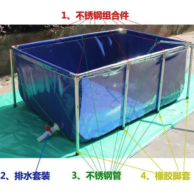 Tank, Transparent Tank, Courtyard, Large Transparent Turtle Pond, , Canvas Pond, Complete Set of Ornamental , Others