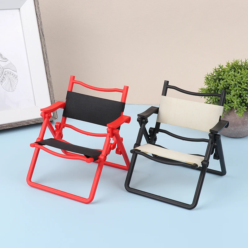 Dollhouse Miniature Folding Chair Furniture Model Decor Accessory