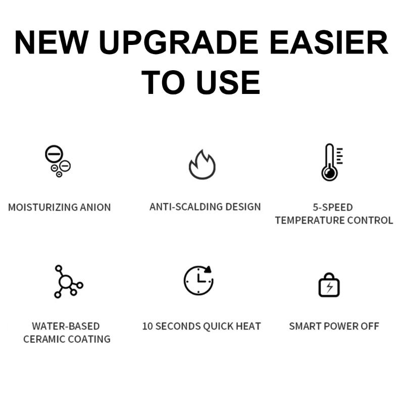 Máy Uốn Tóc Tự Động Chuyên Nghiệp Xoay Dụng Cụ Làm Xoăn Những lọn tóc hoàn hảo với 5 Điều Khiển Nhiệt Độ Tạo Kiểu Cruler 918D