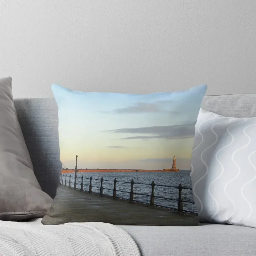 Roker Pier At Sunset Throw Pillow Pillows Aesthetic Pillowcases For Pillows Decorative Cushion Cover Custom Cushion pillow