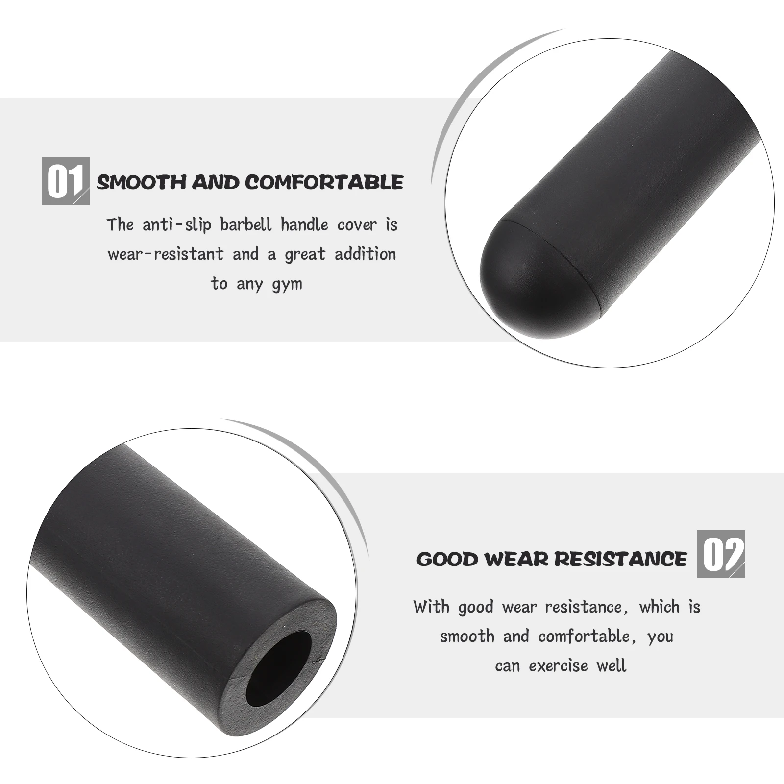 

Anti-fall Barbell Sleeve Ball Head Handle Handles Pp Grip Weightlifting Accessories