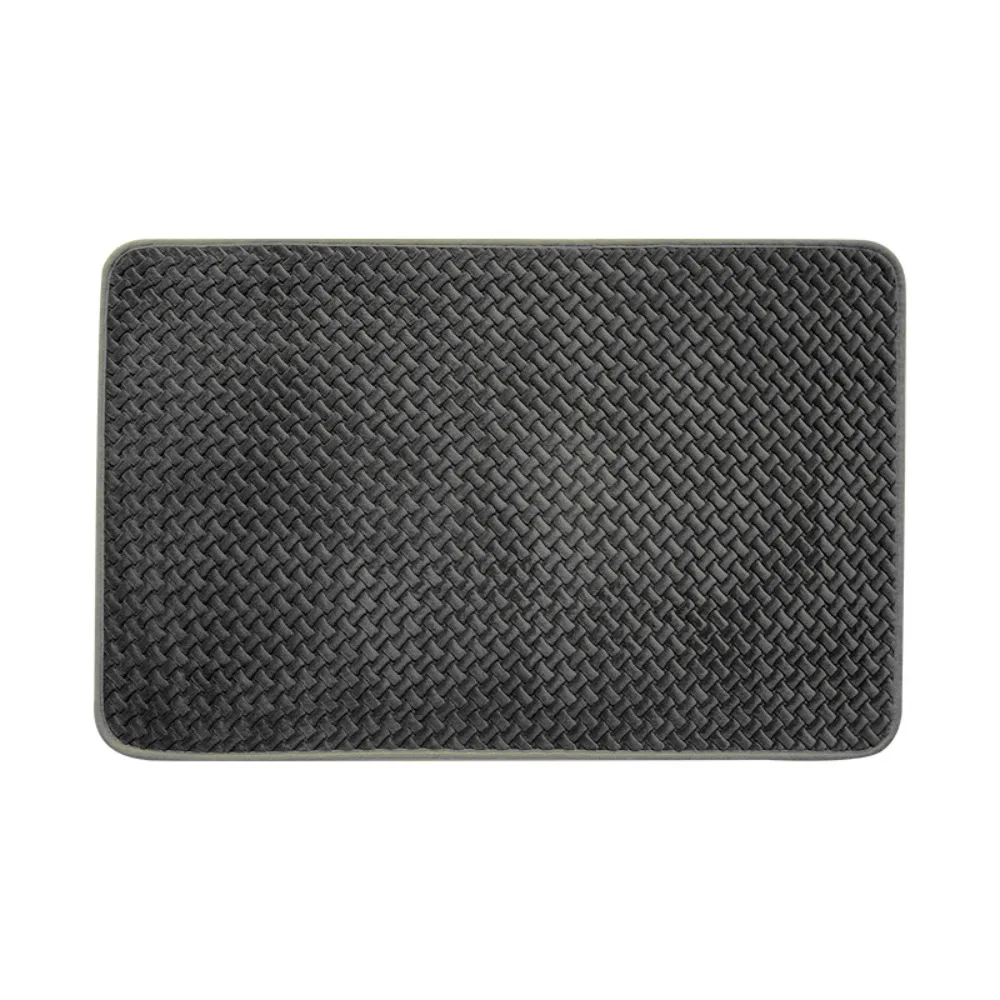 

Durable Non Slip Weave Texture Bathroom Rug Quick Dry Absorbent Bath Mat Washable Thickened Carpet Restroom