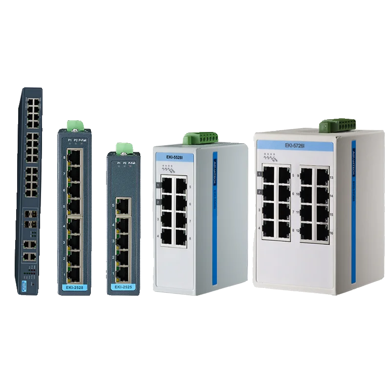

Switch 5/8/16 industrial Ethernet Gigabit unmanaged end point EKI 2525 2528 2728