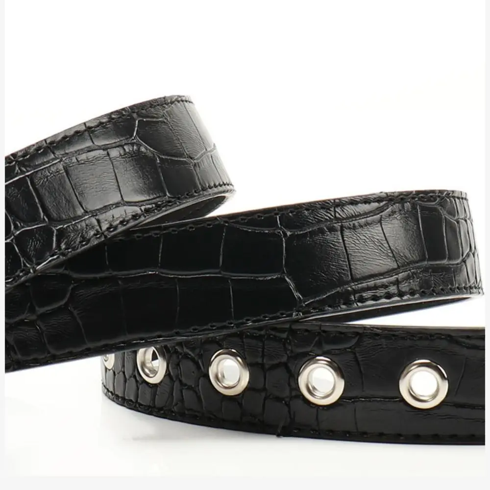 Fashion Pin Buckle Carved Buckle Belt Girdle Vintage Retro Women's Belt Hip Hop Y2k Embossed Belt