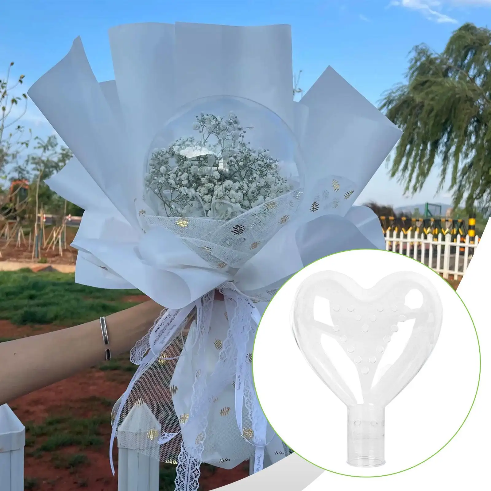 

Цветочная коробка, цветочная композиция, коробка для букета, реквизит для фотосессии в форме сердца, профессиональный прозрачный шар с орнаментом для проектов DIY