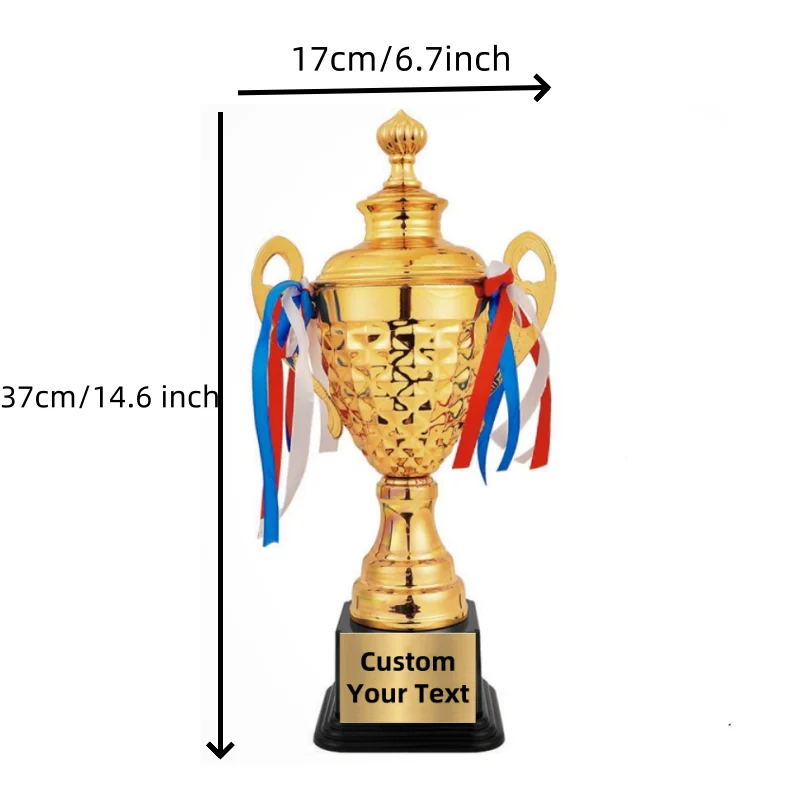 Customizable Metal Awards Trophy Gift Sport Soccer Football Cup Trophy Free Personalized Trophy,Kids Match Birthday Gifts