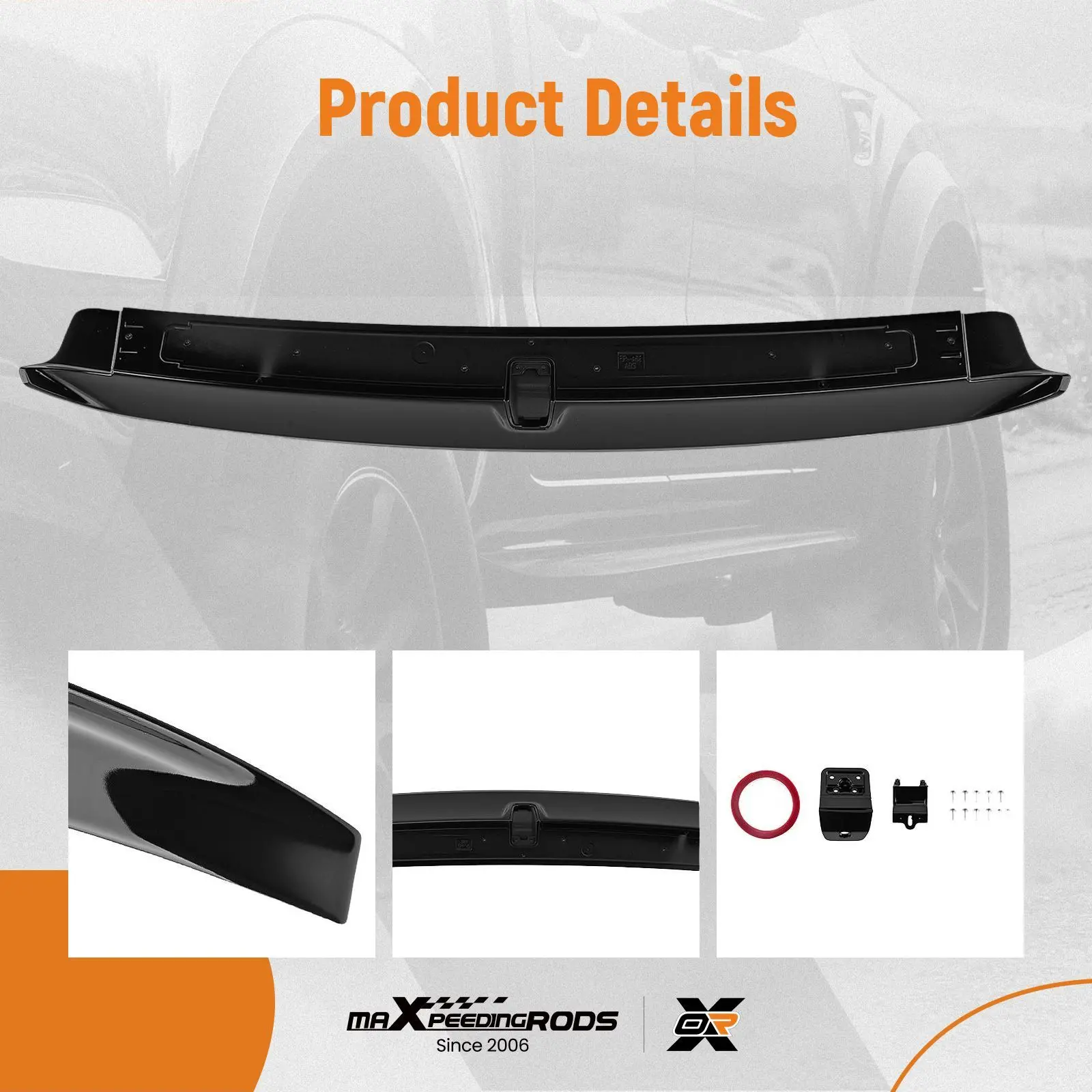 

Black ABS Trunk Wing for Dodge Challenger 08-23 Painted Upper Mounted Spoiler