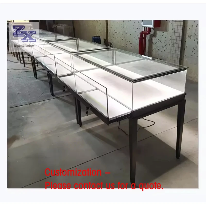 custom.Fashion Jewelry Furniture Display Counter Cabinet Jewelry Shop Counter Top showcase