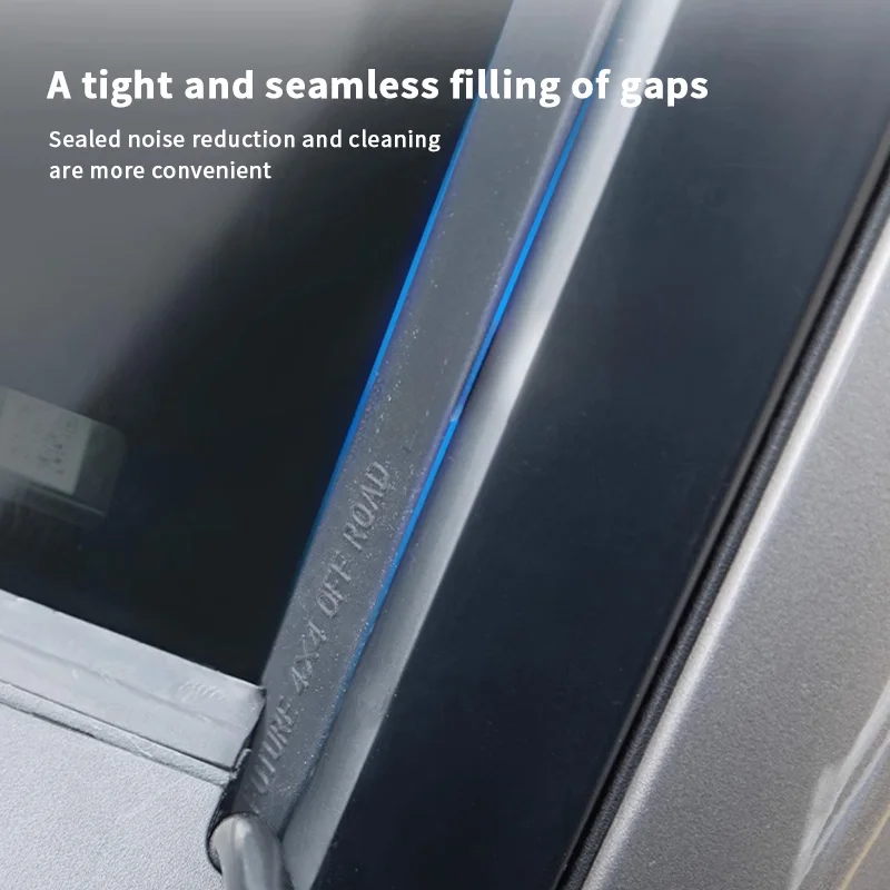 QHCP Car A Pillars Rubber Sealing Strip Sound Insulation Sealing Strip Anti-noise Dustproof For Toyota Prado LC 250 24 Accessory