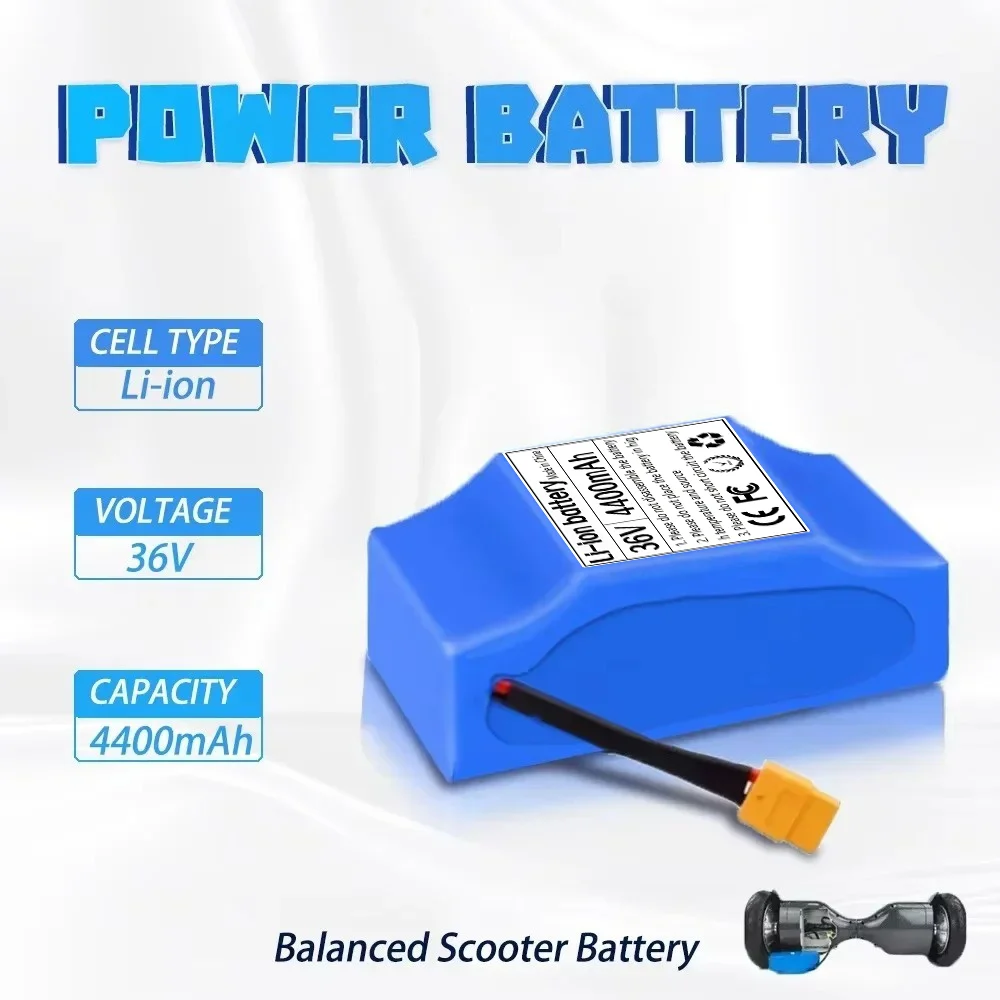 Rechargeable 36V 4400mAh/5200mAh Li-ion Battery Pack Lithium Ion Cell for Self Balance Scooter Hoverboard Electric Unicycle.